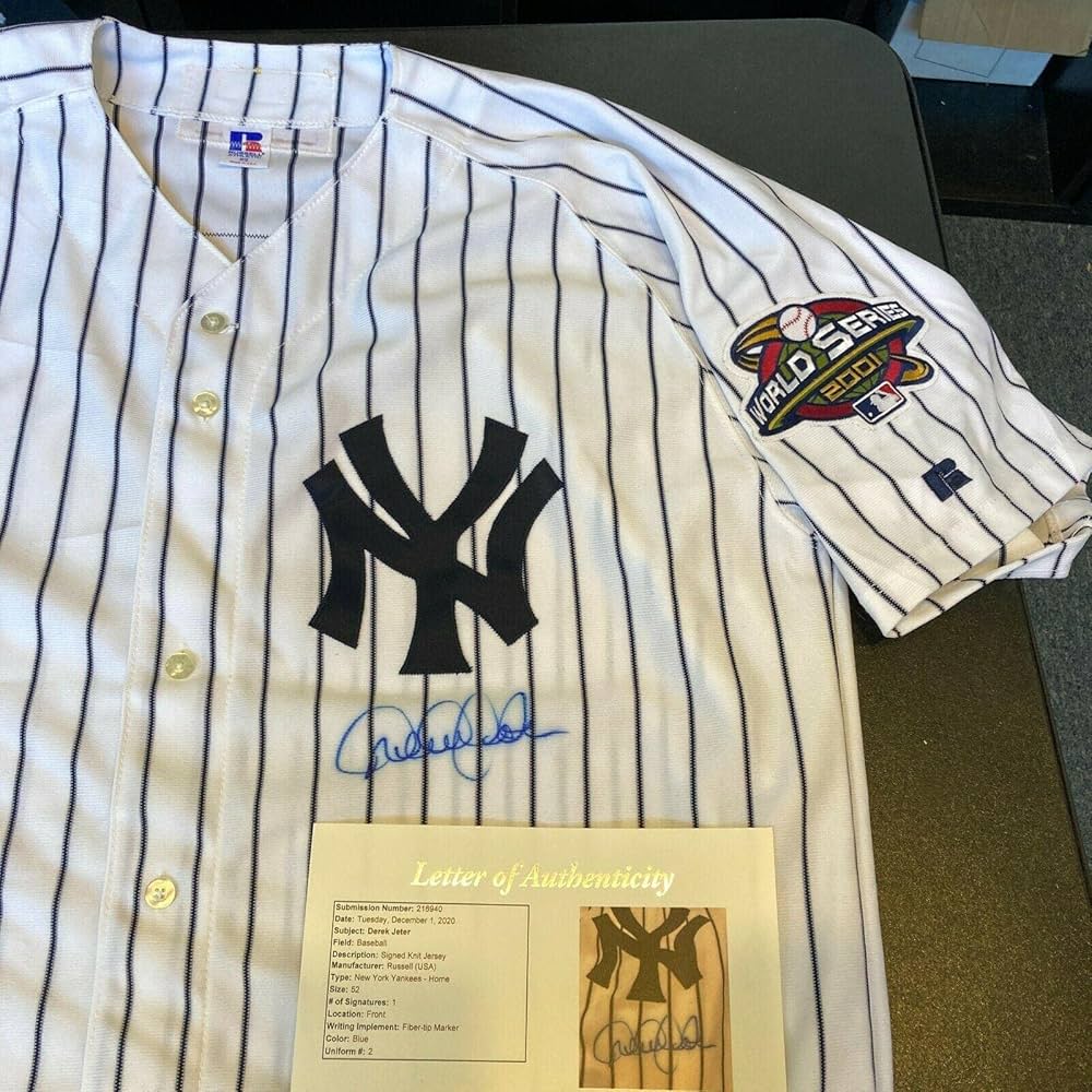 Amazon.com: Derek Jeter Signed 2001 World Series New York